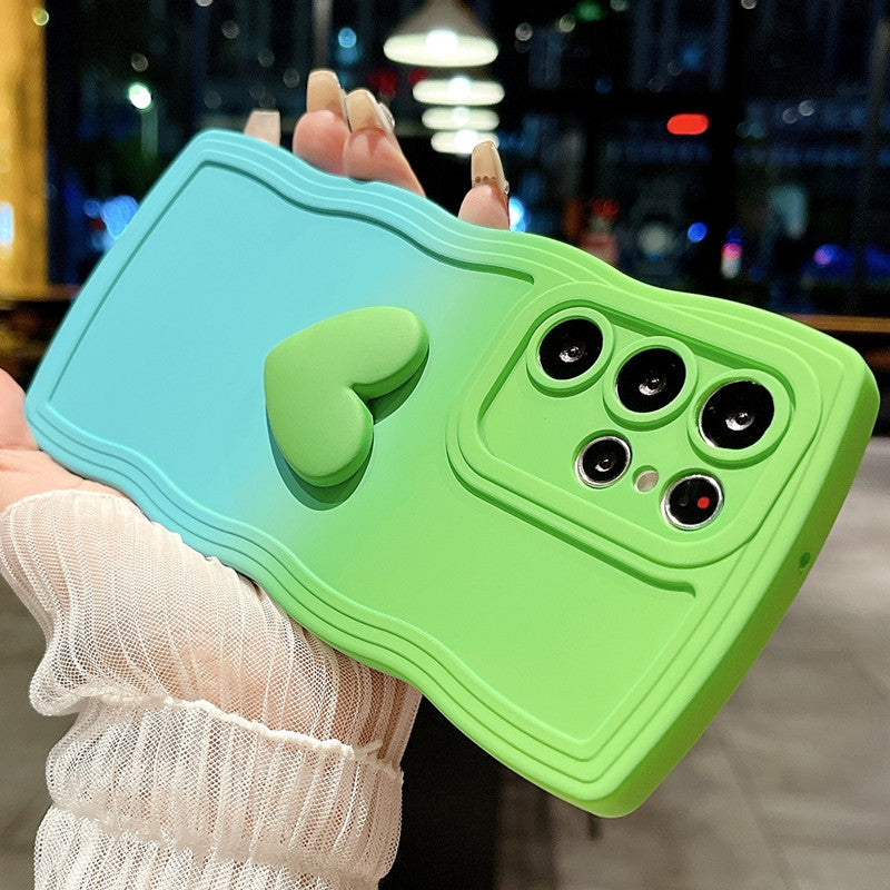 3D Heart Soft Silicone Shockproof Phone Cover For Samsung Galaxy