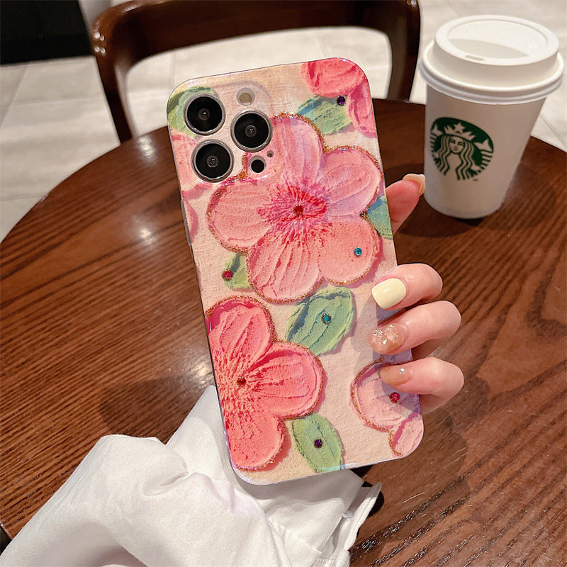Soft silicone flower phone cover for Samsung Galaxy S20FE/S21FE/S24/S23/S22 Ultra
