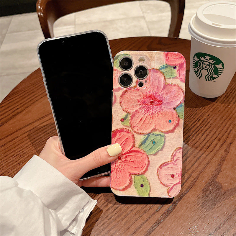 Soft silicone flower phone cover for Samsung Galaxy S20FE/S21FE/S24/S23/S22 Ultra