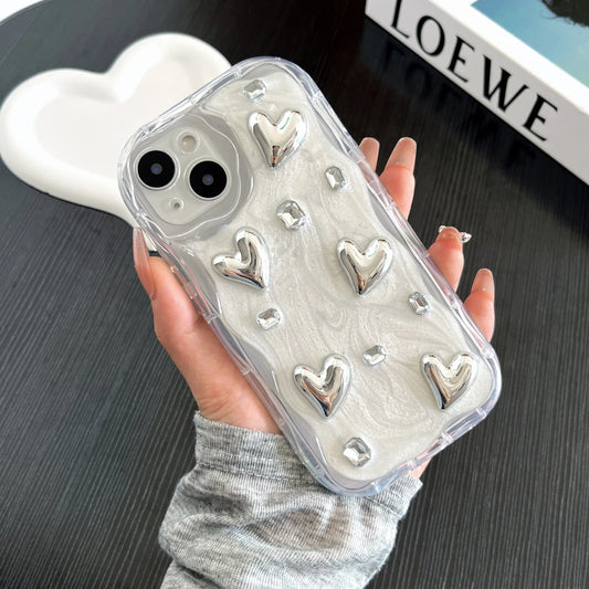 3D Heart Silicone Phone Case For iPhone 15/14/13 Pro Plus Max - iFYOU iPhone 15 iPhone phone case