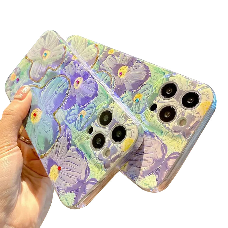 Soft silicone flower phone cover for Samsung Galaxy S20FE/S21FE/S24/S23/S22 Ultra