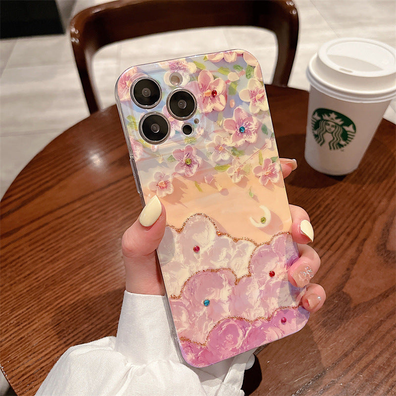 Soft silicone flower phone cover for Samsung Galaxy S20FE/S21FE/S24/S23/S22 Ultra