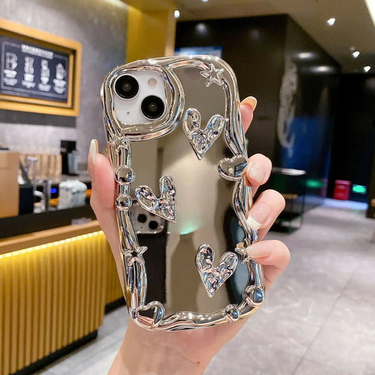 Mirror Electroplated Phone Case For iPhone 15/14/13 - iFYOU ONLY Heart / iPhone 15 iPhone phone case