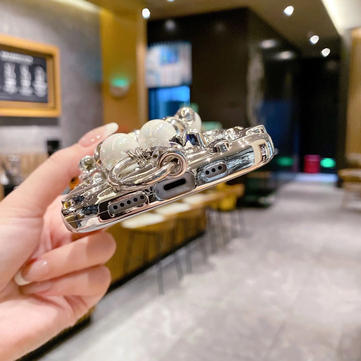 Mirror Phone Cover With Chain iPhone 13-16 Series Back Cover