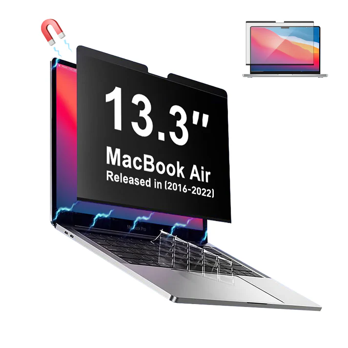 Magnetic Privacy Screen Protector Guard for MacBook Pro (2016-2024), Removable Anti Spy Blue Light Glare Shield Film Laptop Privacy Filter -1 Park